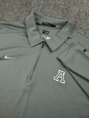 Arizona Wildcats Nike Tiger Woods Quarter Zip Pullover 2XL Golf Performance Gray